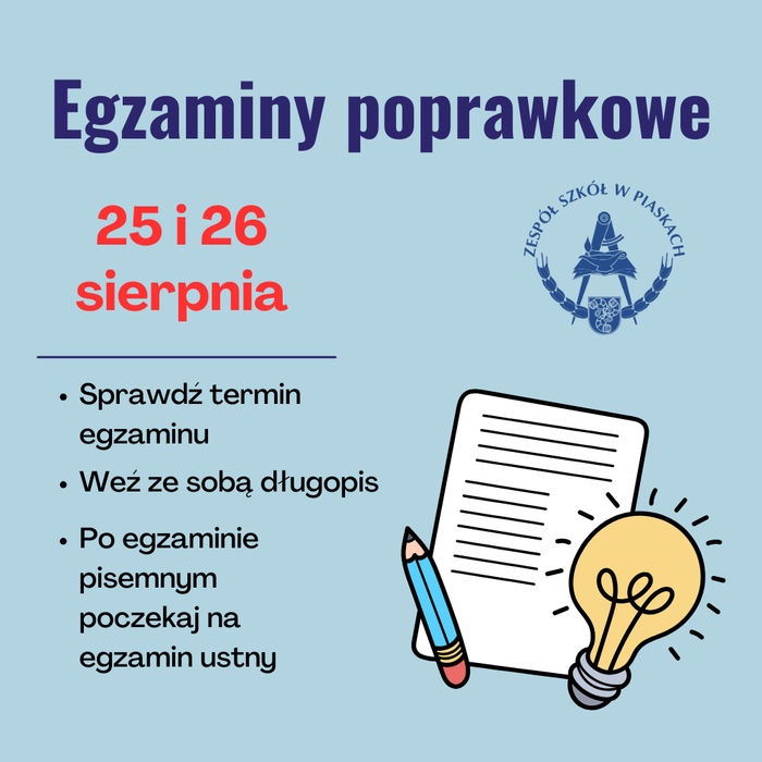 miniatura egzaminy poprawkowe