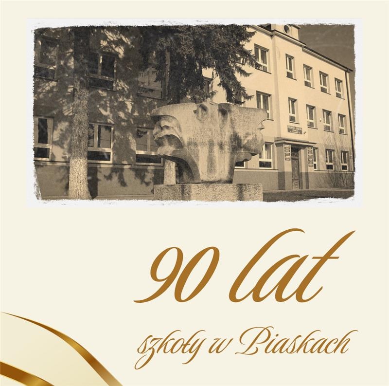grafika z zdjęciem szkoły na 90 lecie istnienia